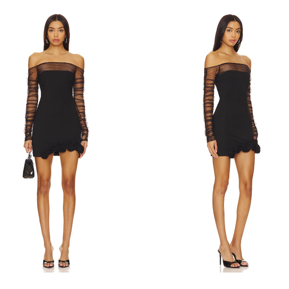 Camila Coelho Thais Mini Dress In Black